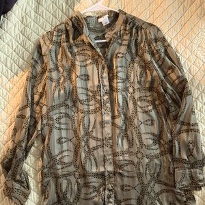 H&M funky silk blouse. Size 6